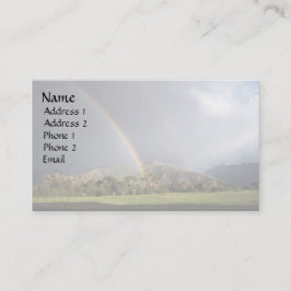 Carte De Visite Arc-en-ciel au-dessus des pâturages