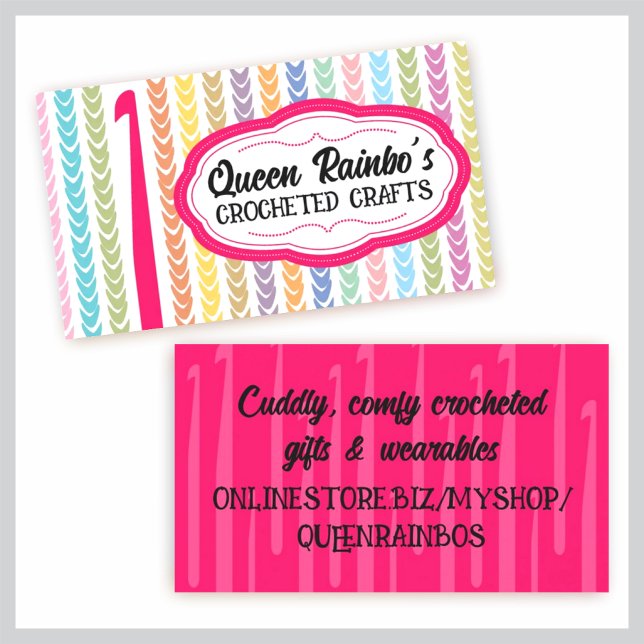 Carte De Visite Arc-en-ciel couleurs crochet fils (Créateur téléchargé)