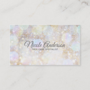 Carte De Visite Arc-en-ciel de Champagne Bokeh Paillettes Glamour