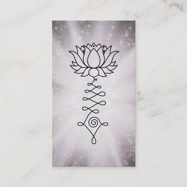 Carte De Visite *~* Arc-en-ciel Éclats Lotus Reiki Énergie de guér (Devant)