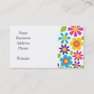 Carte De Visite Arc-en-ciel Flower Power Hippie Retro Ados cadeaux