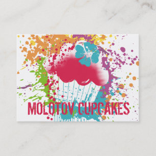Carte De Visite Arc-en-ciel grunge d'éclaboussure de tache d'encr