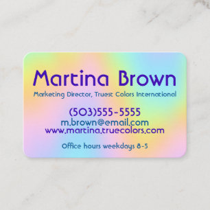 Carte de visite arc-en-ciel Pastel