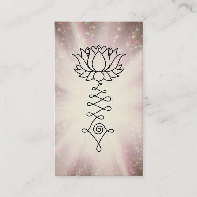 Carte De Visite *~* Arc-en-ciel Sparkle Reiki Energie de guérison  (Devant)