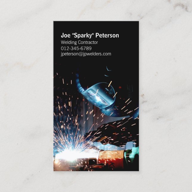 Carte De Visite Arc Souder Souder Étincelles de torche (Devant)