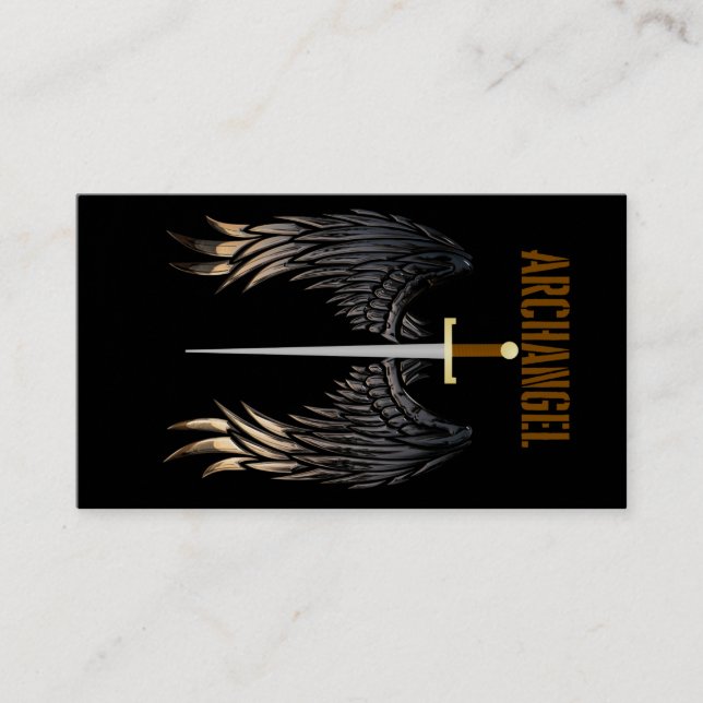 CARTE DE VISITE ARCHANGEL SWORD THROW PILLOW (Devant)