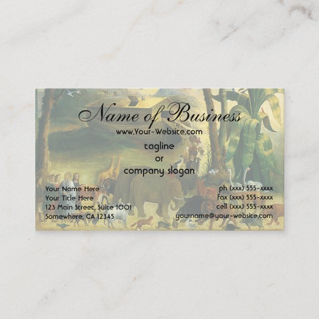 Carte De Visite Arche de Noé par Joseph Henry Hidley (Devant)