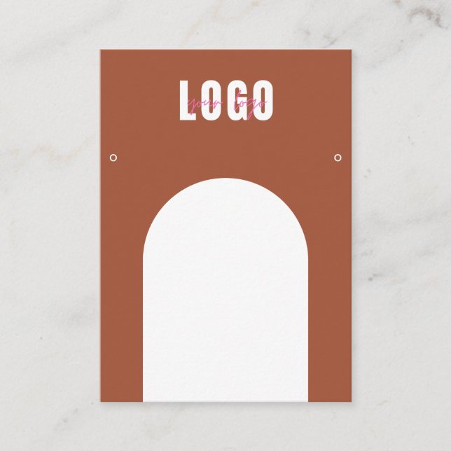 Carte De Visite Arche en terre cuite Ajouter Logo Bijoux Boucles d (Devant)