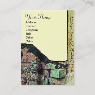 Carte De Visite ARCHEO /Antiquaire, Archéologie Monogramme, Crème 