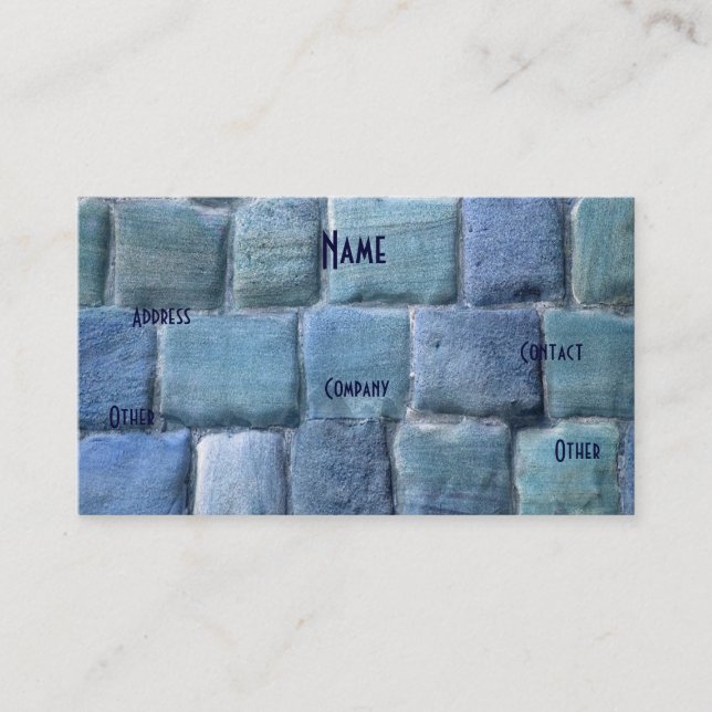 Carte De Visite Architecte Blue Purple Sandstone I (Devant)
