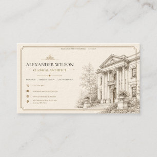 Carte De Visite Architecte Classique Patrimoine