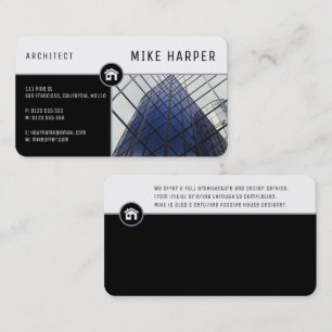 Carte De Visite Architecte Designs d'architecture noir