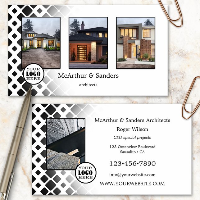 Carte De Visite Architecte du logo de votre portfolio de photos (Créateur téléchargé)