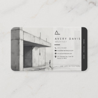 Carte De Visite Architecte en béton brutaliste moderne