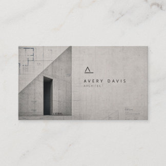 Carte De Visite Architecte en béton brutaliste moderne
