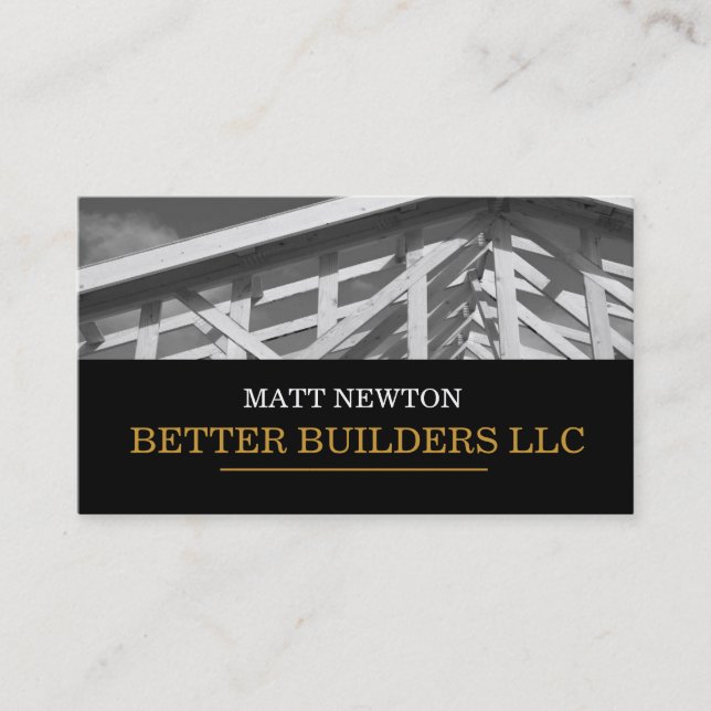 Carte De Visite Architecte Entrepreneur Constructeur Construction (Devant)