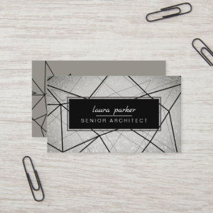 Carte De Visite Architecte géométrique Conseillère en construction