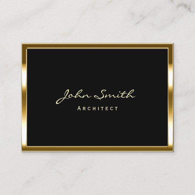 Carte De Visite Architecte Gold Frame Professional (Devant)