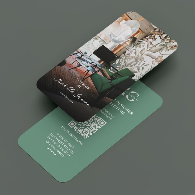 Carte De Visite Architecte Intérieur Designer Consultant Moderne T (Architect Interior Designer Consultant Modern Teal Business Card
)