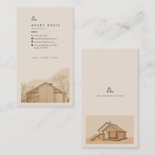Carte De Visite Architecte Japandi Moderne
