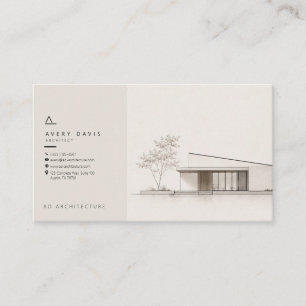 Carte De Visite Architecte Japandi Moderne