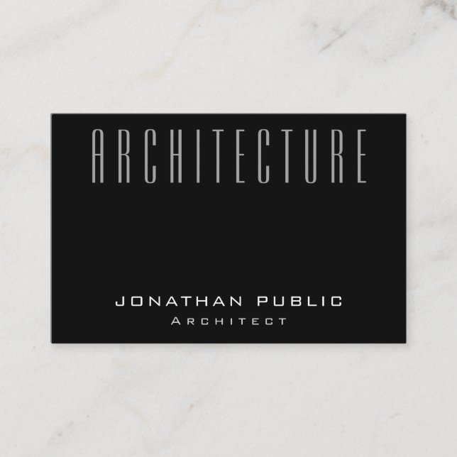 Carte De Visite Architecte Plain Architecture Moderne Elégant Luxe (Devant)