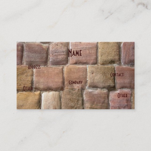 Carte De Visite Architecte Sandstone Blue (Devant)