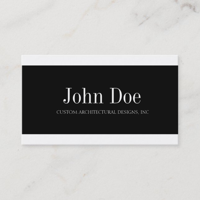 Carte De Visite Architecte W/W - En-tête de lettre disponible - (Devant)