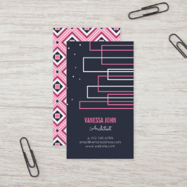 Carte De Visite | architectes simple de roses indien de l'horizon