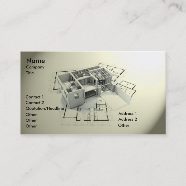 Carte De Visite Architecture moderne (Devant)