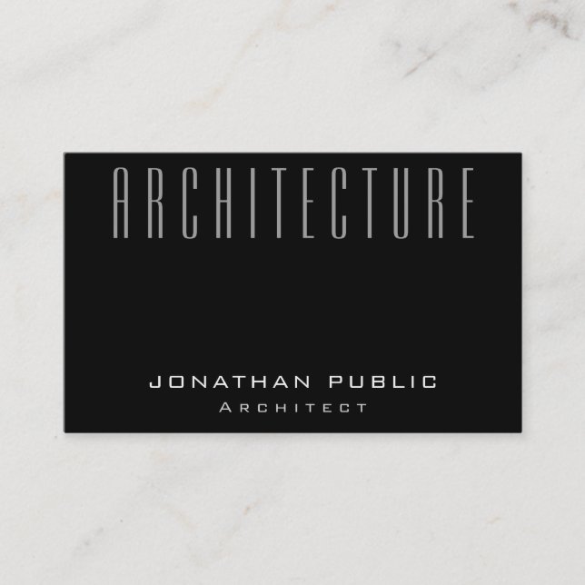 Carte De Visite Architecture moderne Plain Architect Architecture  (Devant)