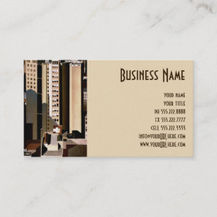 Carte De Visite Architecture vintage, gratte-ciel par Sheeler, 192