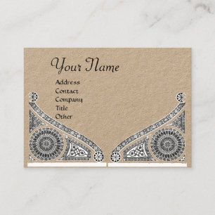 Carte De Visite ARCITECTURE DE RENAISSANCE MONOGRAM Papier Kraft n