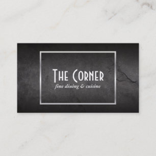 Carte De Visite Ardoise   Cadre Argent