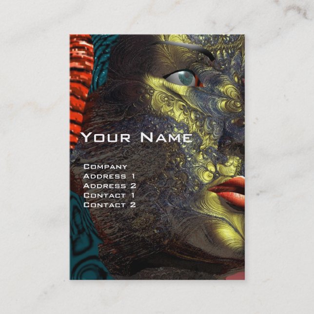 Carte De Visite ARES CYBORG, Jaune rouge (Devant)