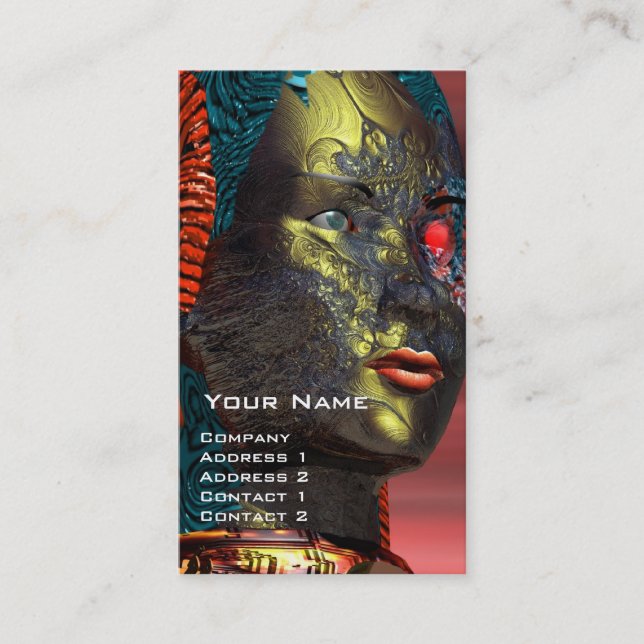 Carte De Visite ARES CYBORG Red Yellow Science Fiction (Devant)
