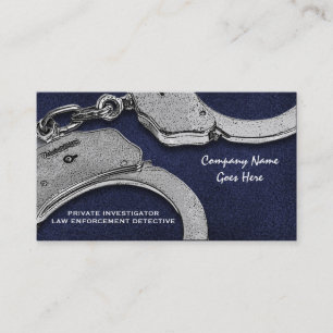 Carte De Visite Argent bleu révélateur de loi d'investigateur