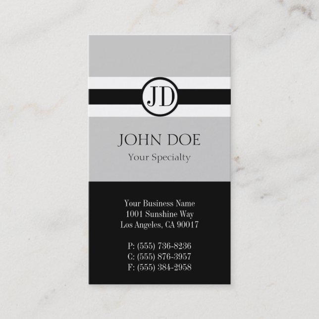 Carte De Visite Argent de pendentif de médecin (Devant)