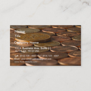 Carte De Visite Argent de pièces de monnaie de penny de penny