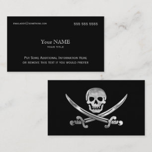 Carte De Visite Argent de pirate