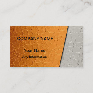 Carte De Visite Argent et orange Luxury Metallic 2