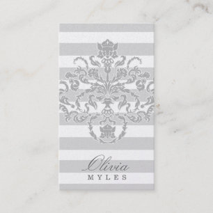 Carte De Visite argent gris du mille 311-Classic marin métallique