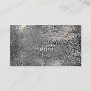 Carte De Visite Argent Grungy Monochrom Cement Mur Gris Or Sepi