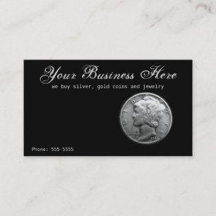 Carte De Visite Argent Mercury Dime Acheter Vendre Pièces Métal pr