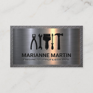Carte De Visite Argent métallique en aluminium   Cadre en acier