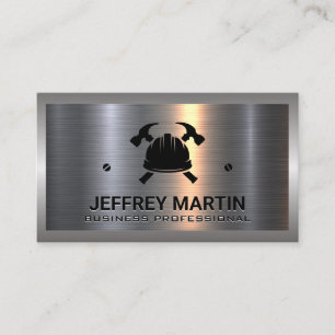 Carte De Visite Argent métallique en aluminium   Casquette dur et 