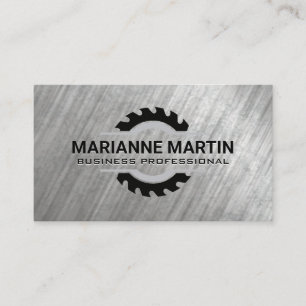 Carte De Visite Argent métallique en aluminium   Lame de scie