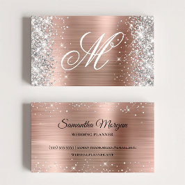 Carte De Visite Argent Parties scintillant Rose Or Foil fantaisie 