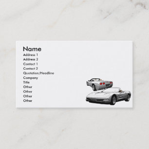 Carte De Visite Argent Roadster