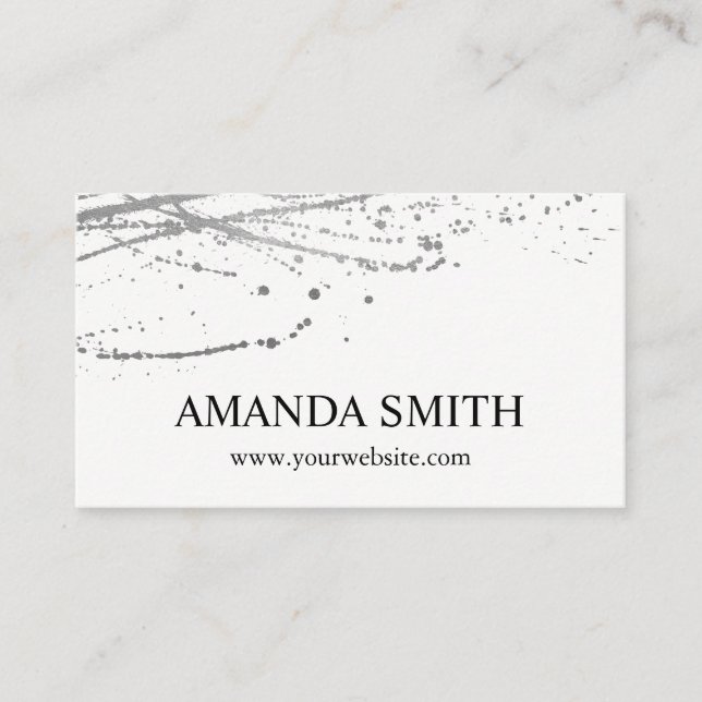 Carte De Visite Argent Splatter (Devant)